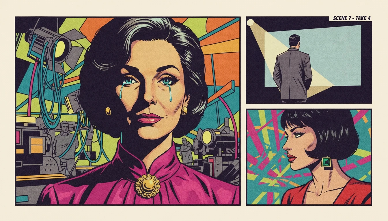 An actor decompressing after a difficult scene, illustrating the importance of mental health for actors on horror sets. filename: mental-health-for-actors-on-horror-sets-bestie-ai.webp