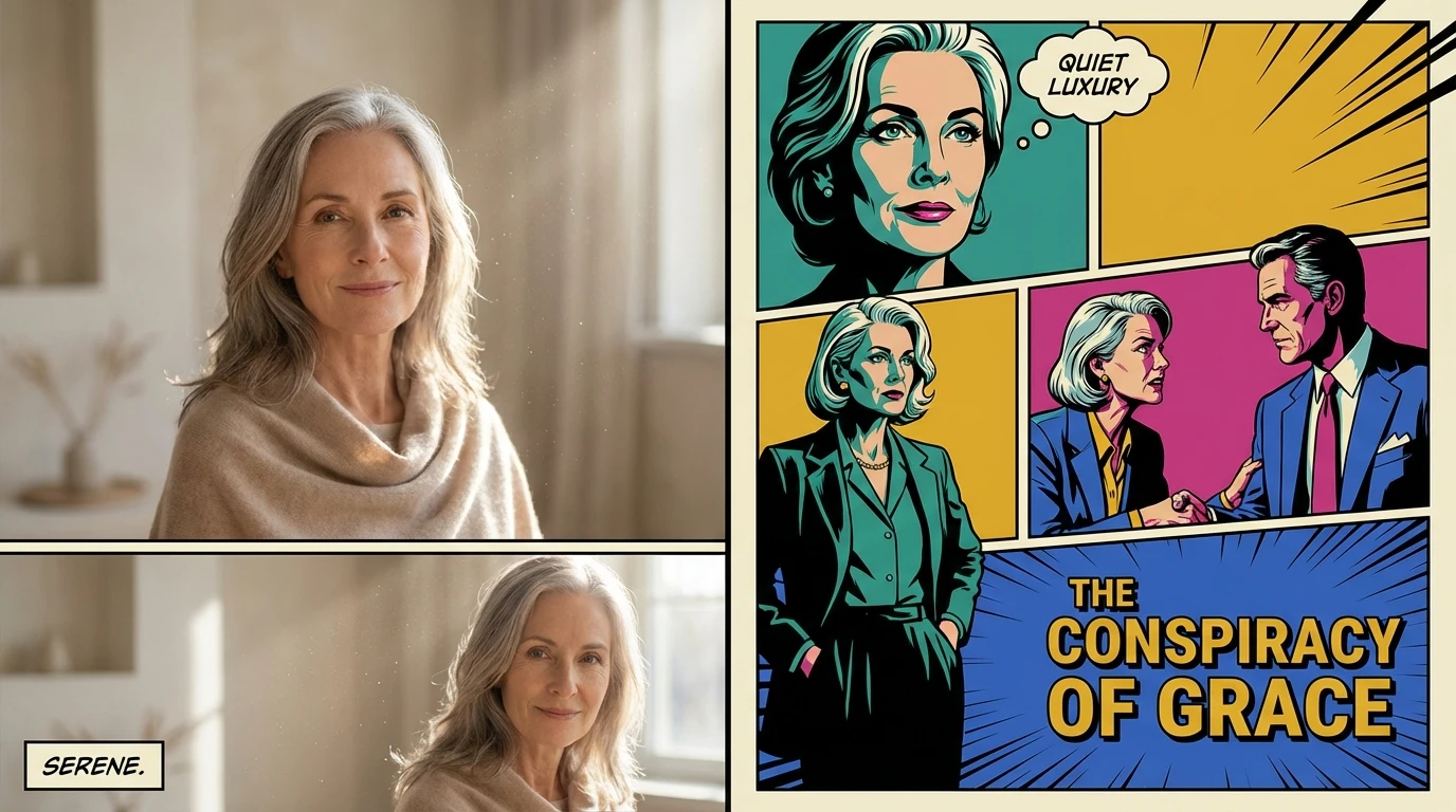 A serene image representing the Michelle Pfeiffer beauty secrets of aging gracefully, showing a woman with authentic confidence and a holistic wellness approach to natural aging. filename: michelle-pfeiffer-beauty-secrets-bestie-ai.webp