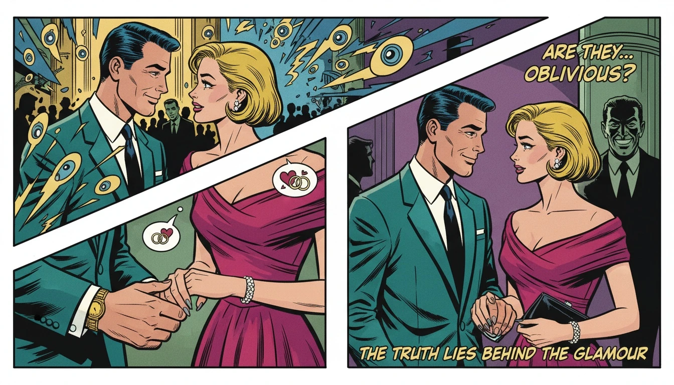 A glamorous depiction of Michelle Randolph's boyfriend, Gregg Sulkin, and her sharing an intimate moment, illustrating the beauty of their long-term celebrity relationship. Filename: michelle-randolph-boyfriend-bestie-ai.webp