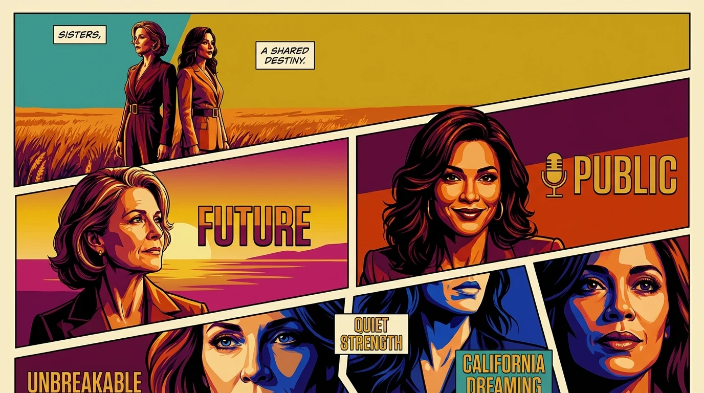 A symbolic image showing the unbreakable bond between Michelle Randolph sister Cassie Randolph, representing their supportive relationship while navigating Hollywood. filename: michelle-randolph-sister-cassie-randolph-bestie-ai.webp