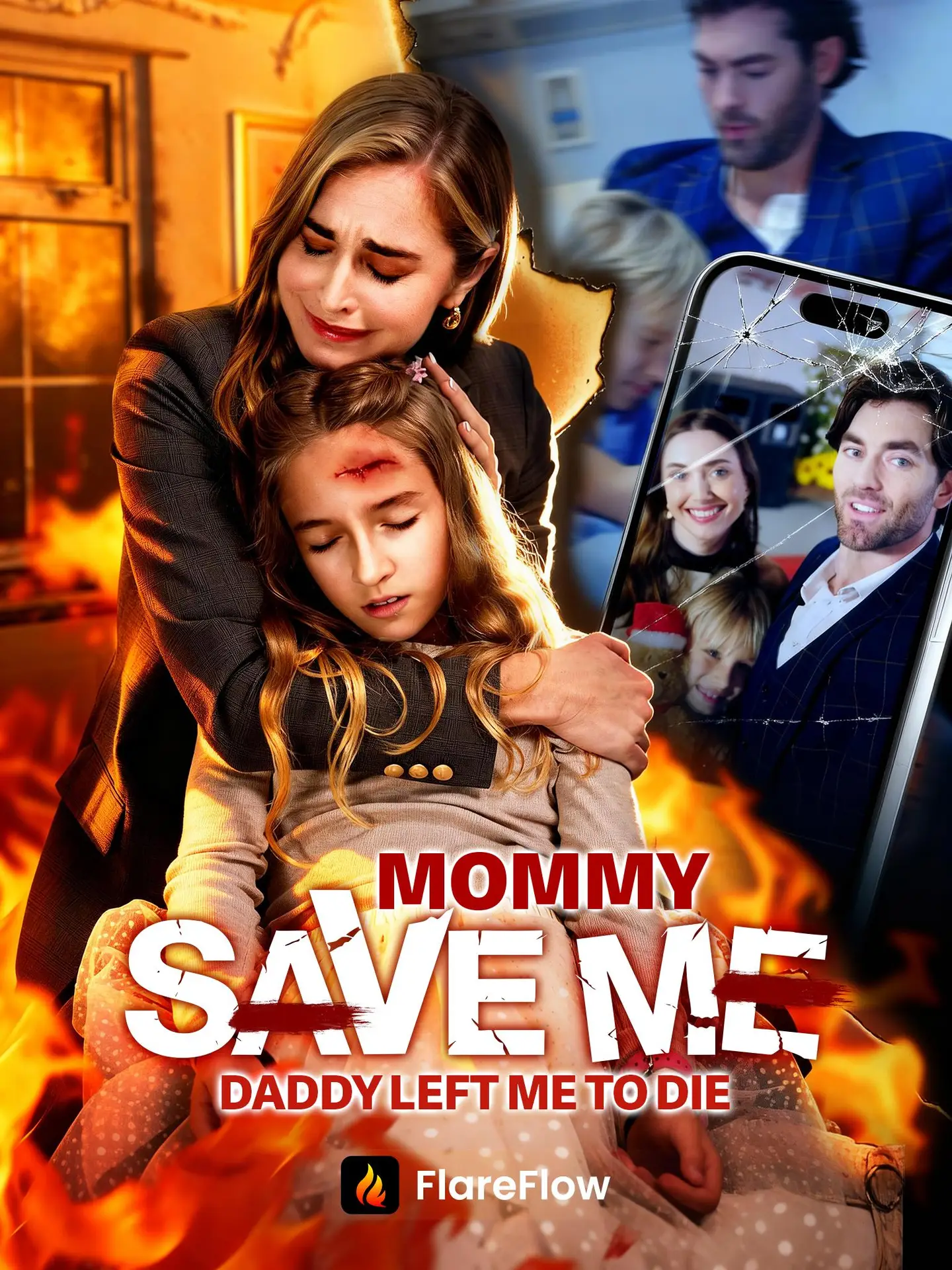 A distraught mother (Claire/Rachel) looking desperate, symbolizing the emotional intensity of Mommy Save Me! Daddy Left Me To Die.