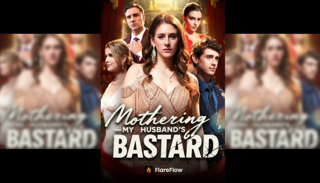 Isabella Vaughan, the protagonist of Mothering My Husband’s Bastard, looking determined amidst dramatic scenes of betrayal and revenge.