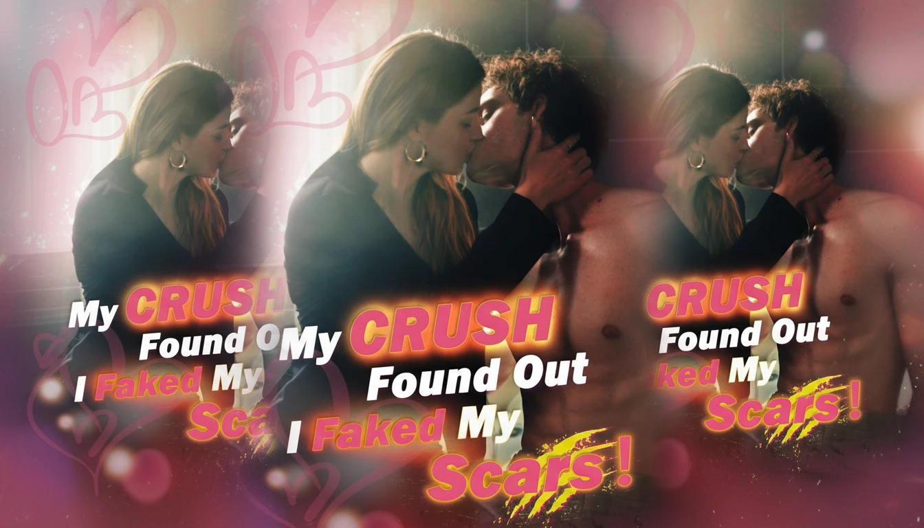 A dramatic scene from the short drama My Crush Found Out I Faked My Scars, showing Sophia and Alex in a tense moment, reflecting hidden identities and complex plots.