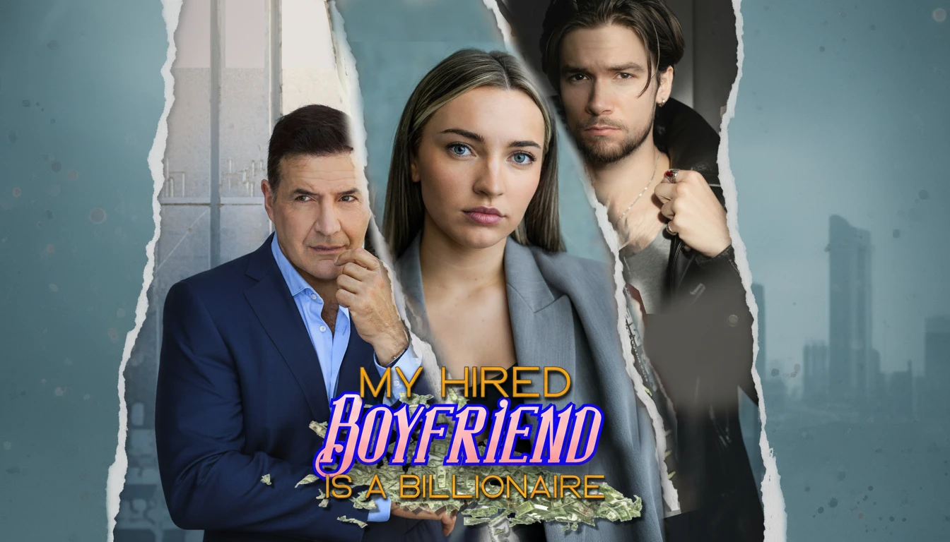 A dramatic still from 'My Escort Boy Is A Billionaire' showing the lead actress Blaire Tate looking thoughtful, hinting at the hidden identity of her escort boy who is a billionaire.