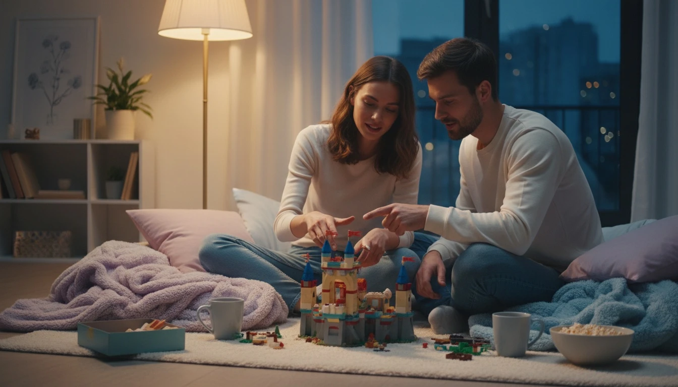 A couple celebrating national boyfriend day with a creative at-home date night, showcasing shared connection over grand gestures. Filename: national-boyfriend-day-creative-ideas-bestie-ai.webp