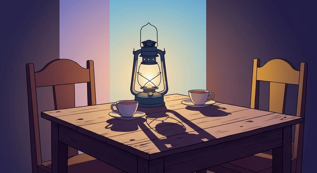 A symbolic image representing normalizing resentment in long term marriage-bestie-ai.webp with a warm lantern light.