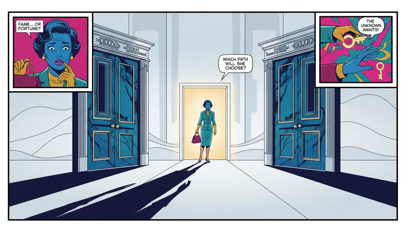 A person considers their options for affordable online therapy no insurance, symbolized by three digital doorways representing platforms like BetterHelp and Open Path. Filename: online-therapy-no-insurance-comparison-bestie-ai.webp