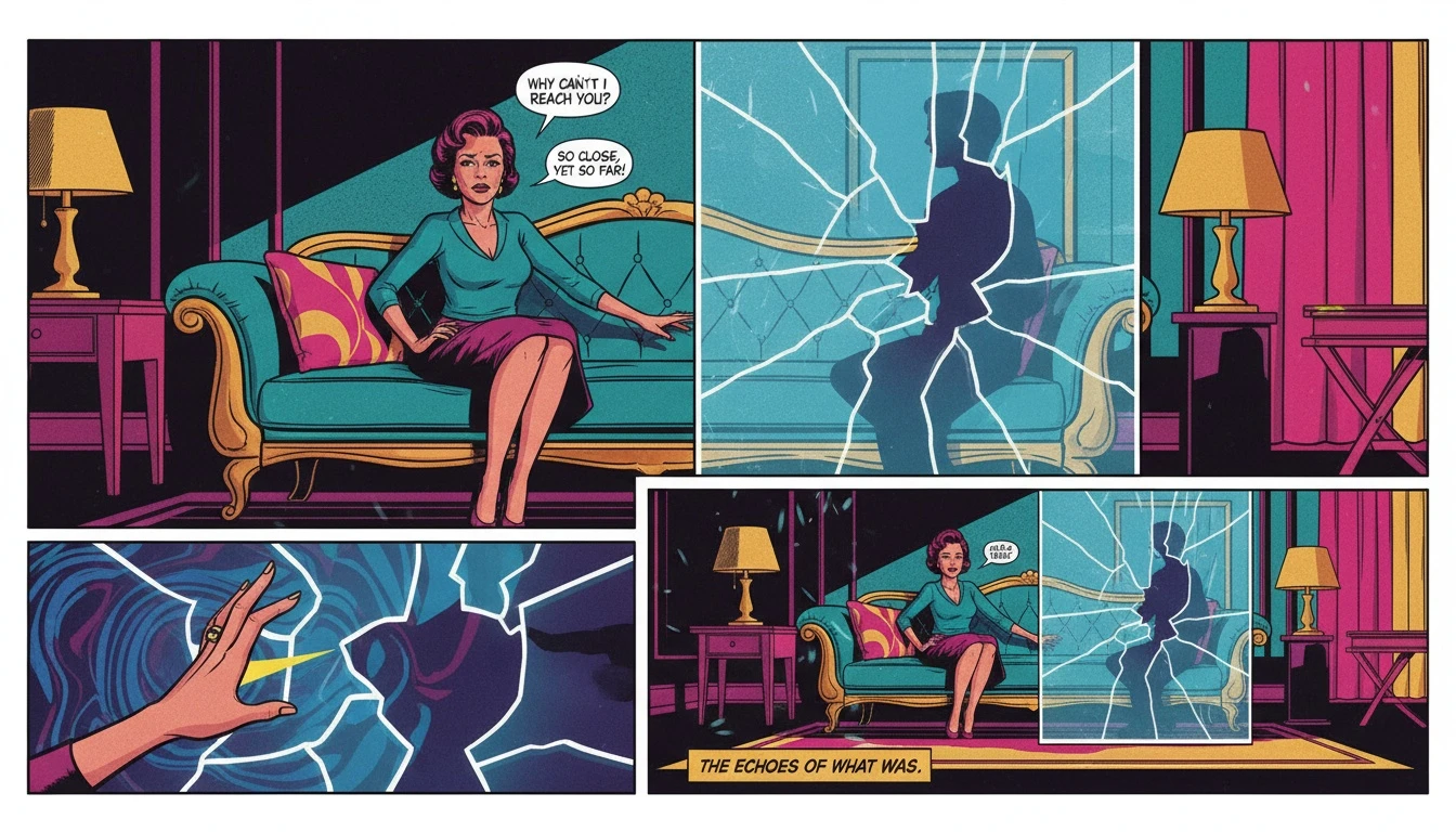 An emotional image representing what it feels like when a partner shuts down during arguments, showing a person separated by an invisible wall from their loved one. partner-shuts-down-during-arguments-bestie-ai.webp