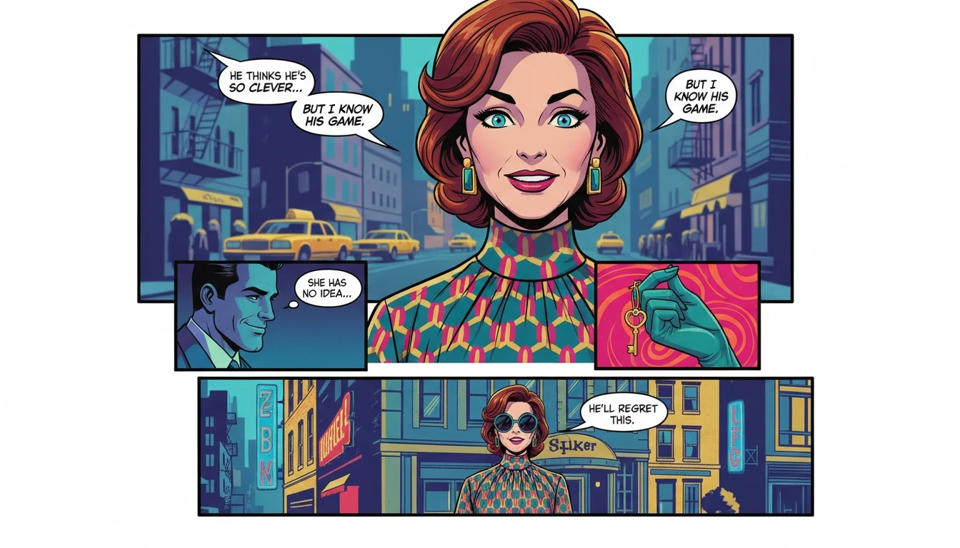 A symbolic representation of Penny Marshall's comedy style, showing a woman with a knowing, deadpan expression, capturing the intelligence and authenticity behind her humor. penny-marshall-comedy-style-bestie-ai.webp