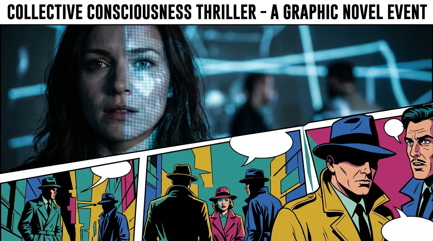 A conceptual image for the 'Pluribus The Others dark plan explained' showing Karolina Wydra's character merging with a digital collective consciousness.webp