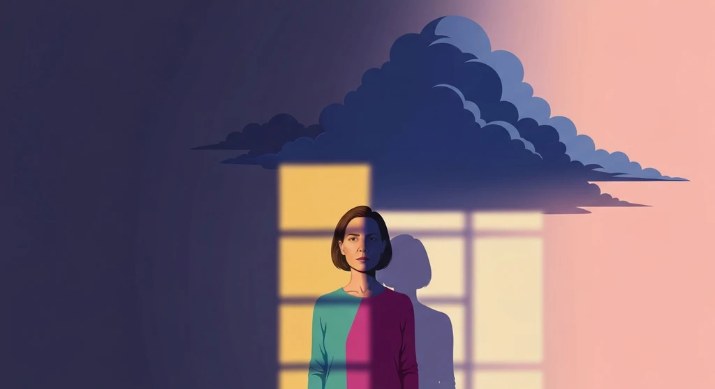 A visual metaphor for pmdd vs pms showing the contrast between hormonal shifts and deep emotional shadow. pmdd-vs-pms-bestie-ai.webp