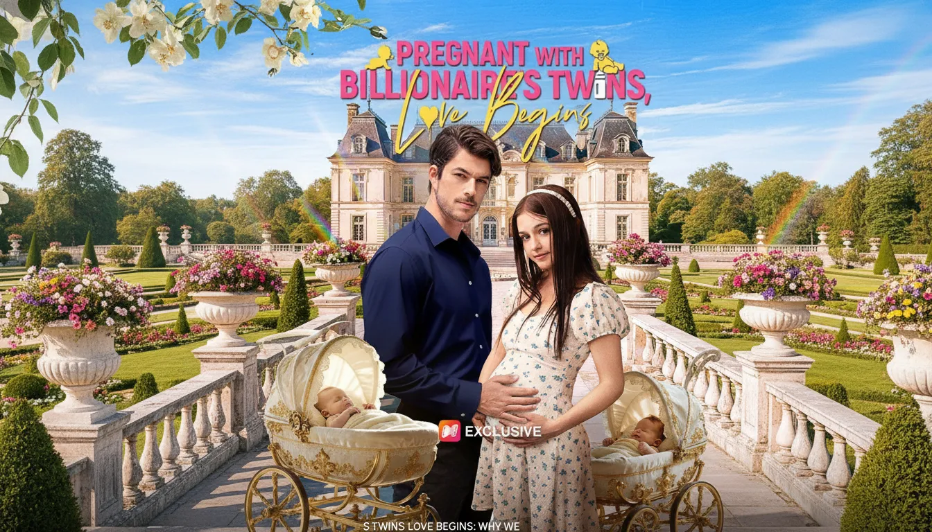 A dramatic scene from Pregnant With Billionaire'S Twins Love Begins, featuring a distressed woman and a powerful man protecting her.