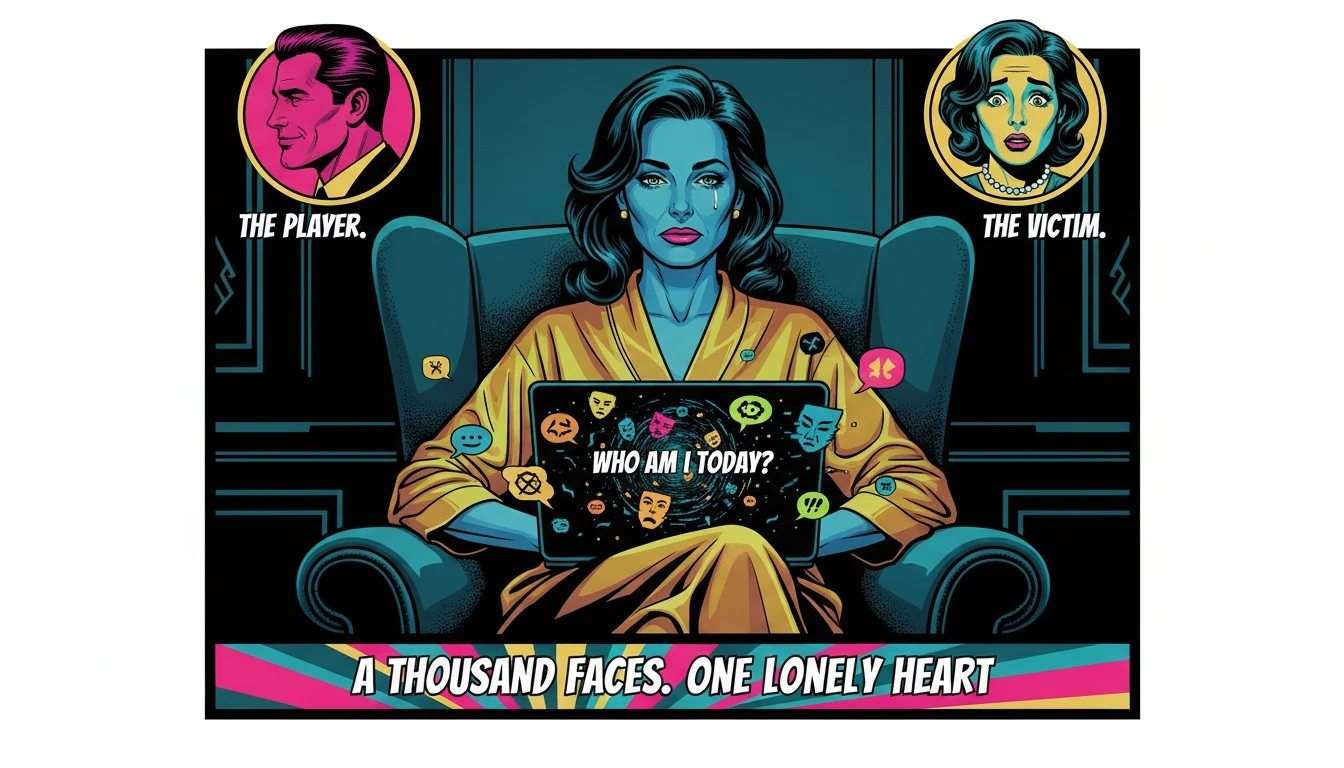 A person in a dark room illuminated by a laptop, symbolizing the complex psychology of adult chat room users and the anonymity of the internet. psychology-of-adult-chat-room-users-bestie-ai.webp