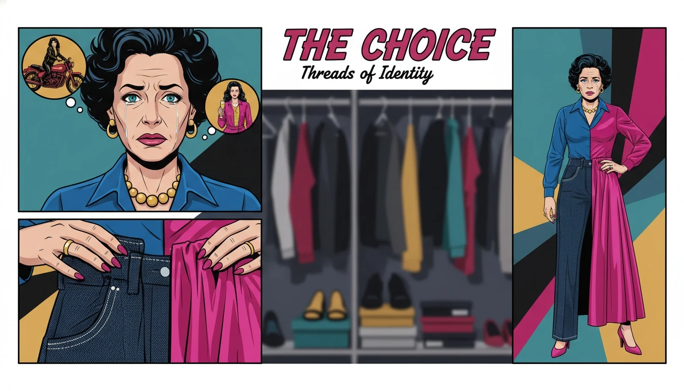 A woman's hands touching different fabrics, representing the complex choices involved in the psychology of fashion and identity. Filename: psychology-of-fashion-and-identity-bestie-ai.webp