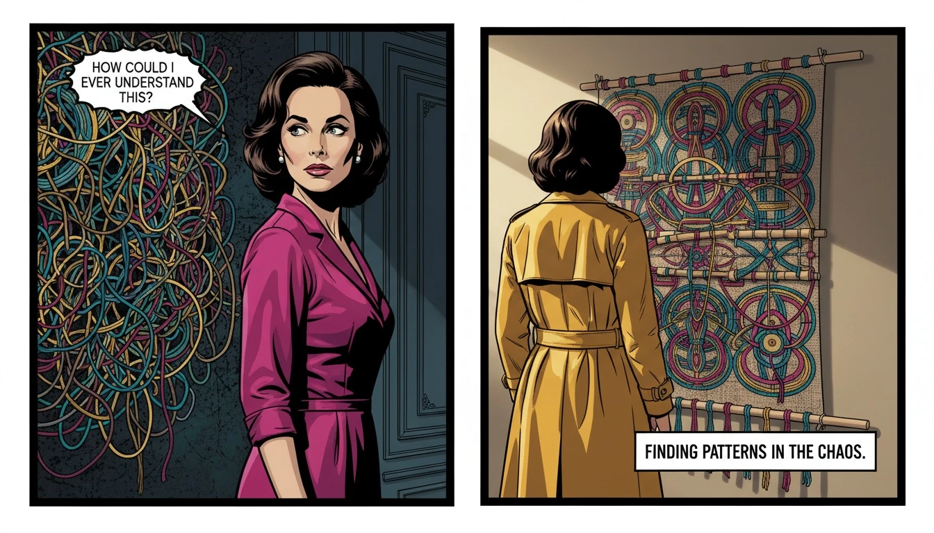 A symbolic image illustrating how a mood tracker helps organize chaotic emotions into clear patterns, representing the benefits of emotional self-awareness. Filename: psychology-of-mood-tracking-bestie-ai.webp