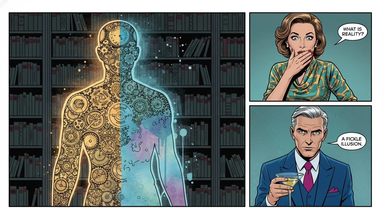 A symbolic look at the psychology of myers briggs type indicator, showing a silhouette made of gears representing cognitive functions and the tool's complexity. filename: psychology-of-myers-briggs-type-indicator-bestie-ai.webp