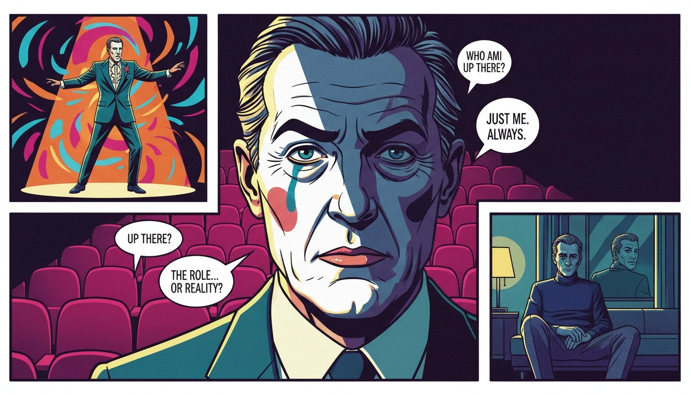 A man's face half in shadow, representing the psychology of portraying trauma in film and the emotional toll on actors. Filename: psychology-of-portraying-trauma-in-film-bestie-ai.webp