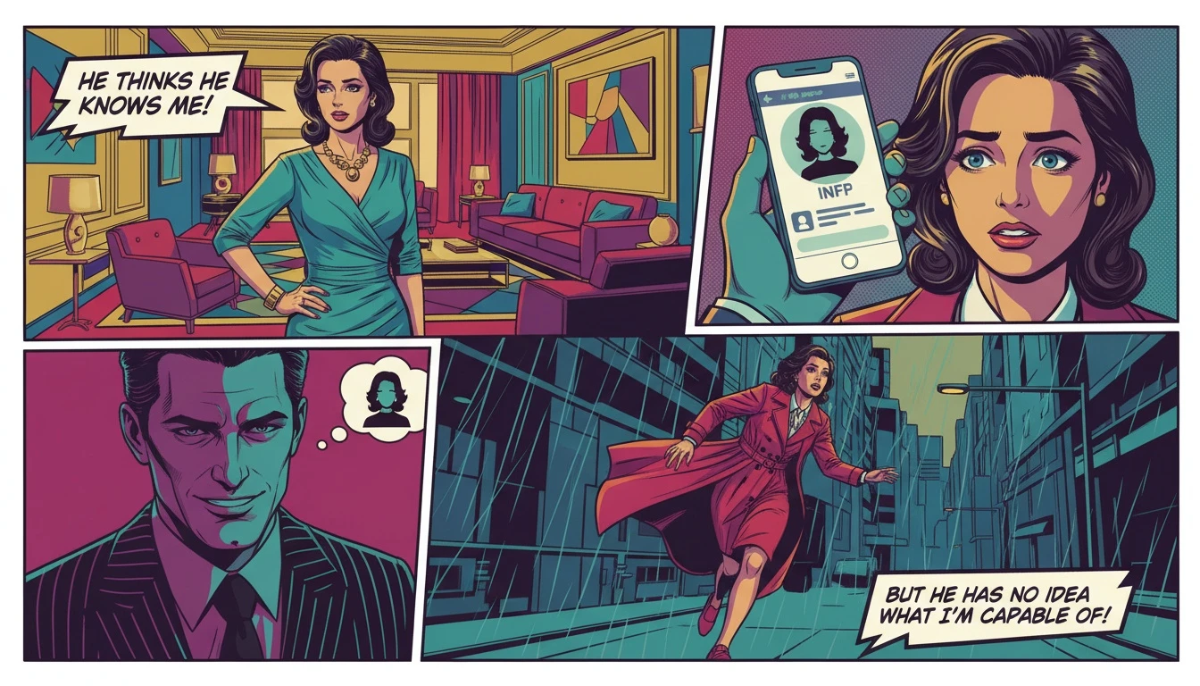 A person thoughtfully considers the pros and cons of putting MBTI on a dating profile, with their phone screen displaying the app's bio section. filename: putting-mbti-on-dating-profile-pros-and-cons-bestie-ai.webp