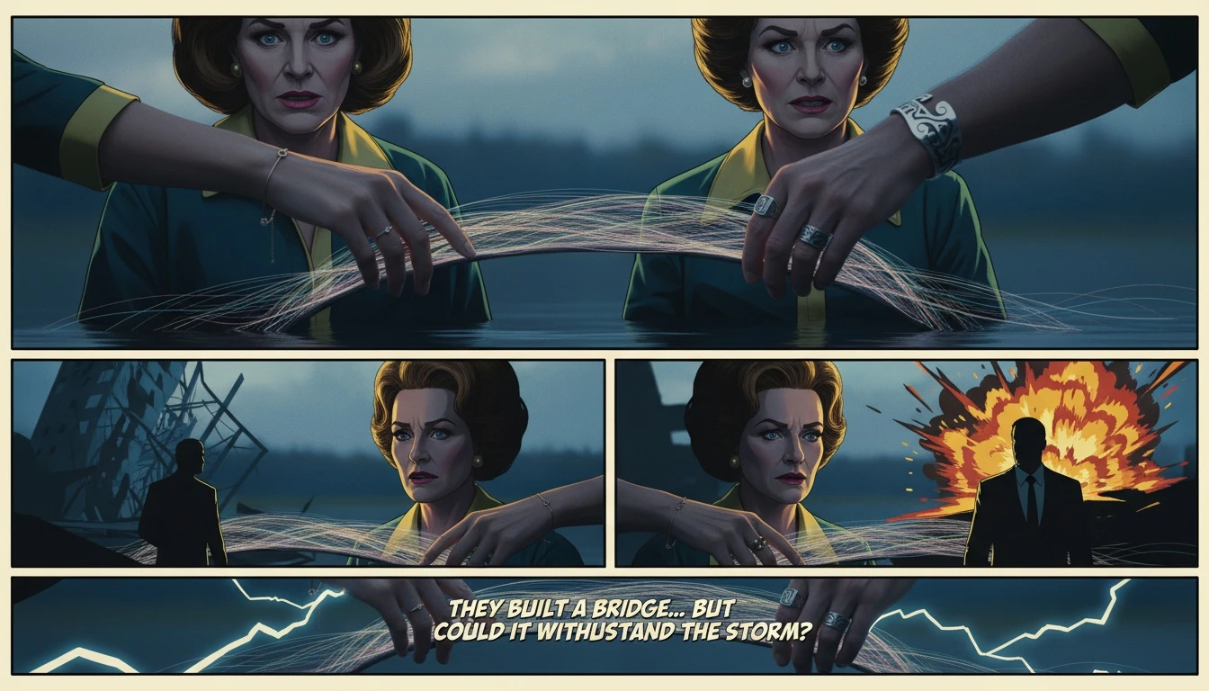 Two different hands building a bridge, illustrating the key relationship compatibility factors needed when opposites attract. filename: relationship-compatibility-factors-opposites-attract-bestie-ai.webp