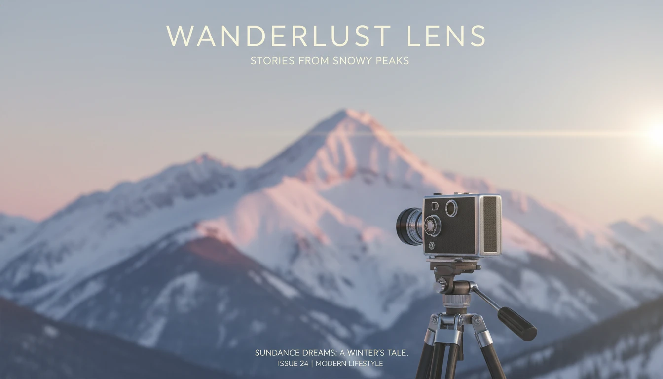 A vintage camera overlooking the Utah mountains, symbolizing the vision explored in this Robert Redford Sundance Institute guide to independent film.