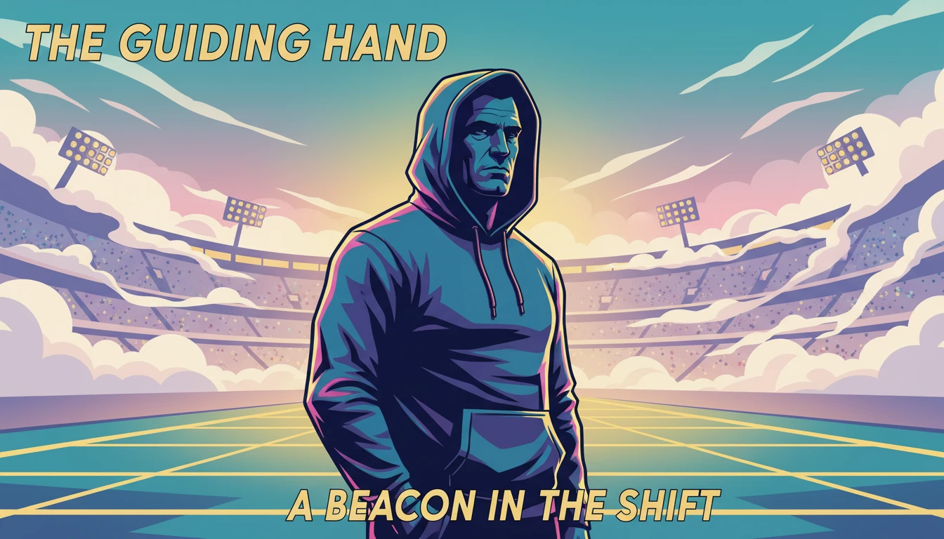 A symbolic representation of Robert Saleh providing leadership stability and emotional safety for his team amidst organizational change. robert-saleh-bestie-ai.webp