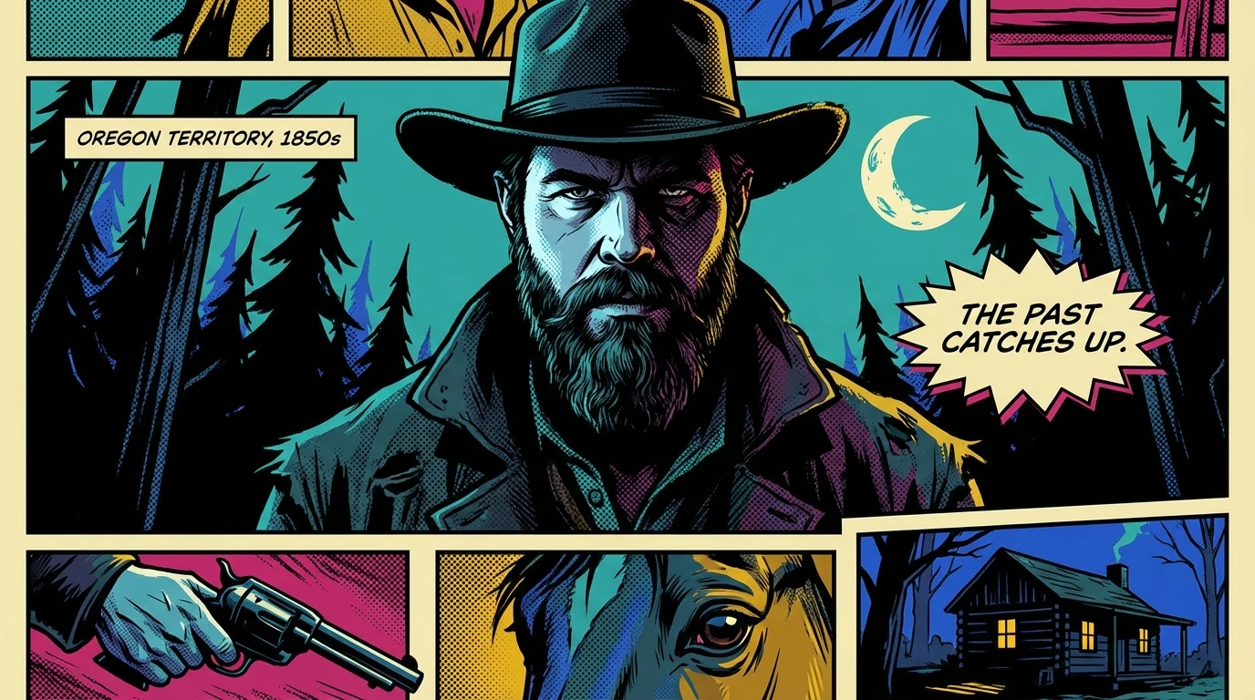 A dramatic portrait of actor Ryan Hurst, capturing the intense, gritty persona for his role in the upcoming Netflix western series 'The Abandons'.