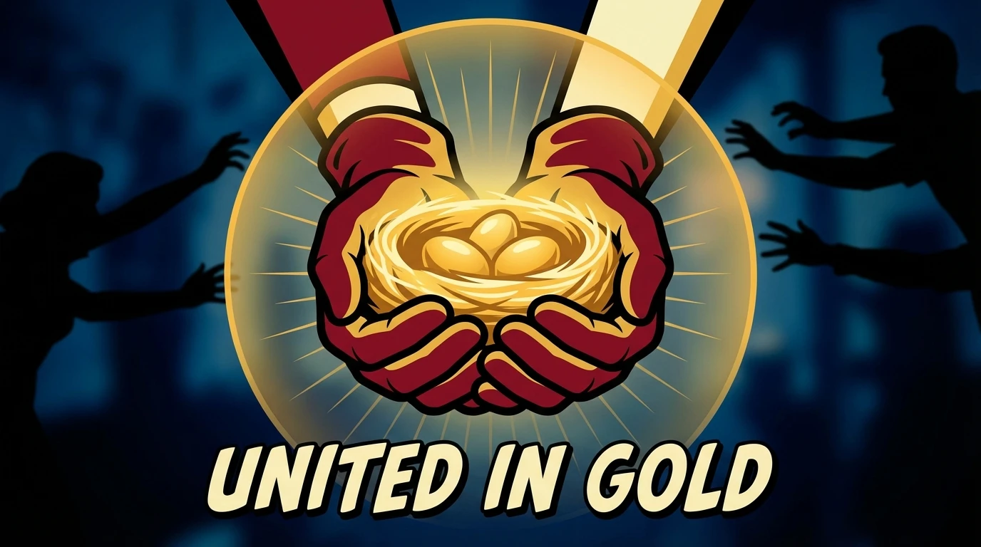 A couple's hands protecting a glowing nest, an artistic representation of setting boundaries with in-laws to protect their marriage. setting-boundaries-with-in-laws-bestie-ai.webp