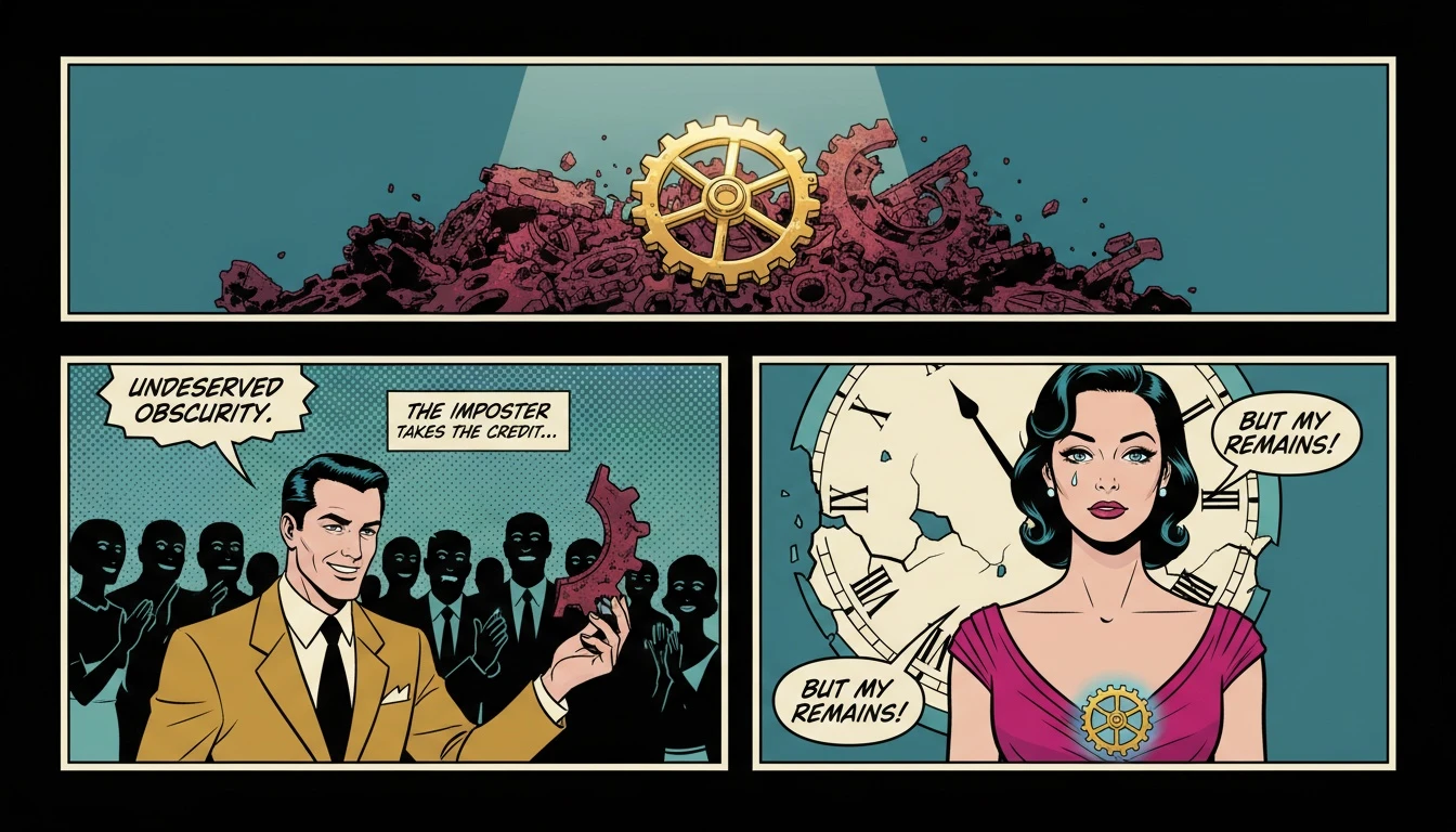 A single golden gear represents an undervalued employee among rusted parts, illustrating the core theme of recognizing the signs of financial exploitation at work. Filename: signs-of-financial-exploitation-at-work-bestie-ai.webp