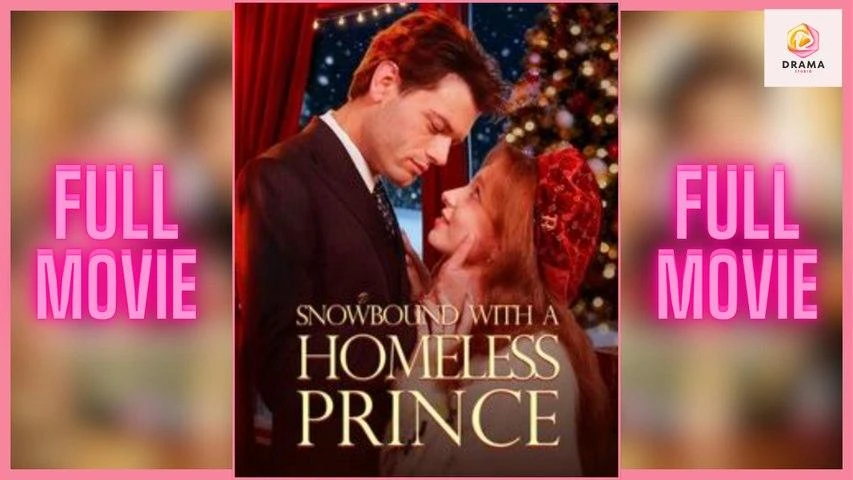 A dramatic scene from 'Snowbound With A Homeless Prince' featuring a woman looking surprised and a man in a princely attire, evoking the secret identity trope and the magical transformation of a homeless prince.