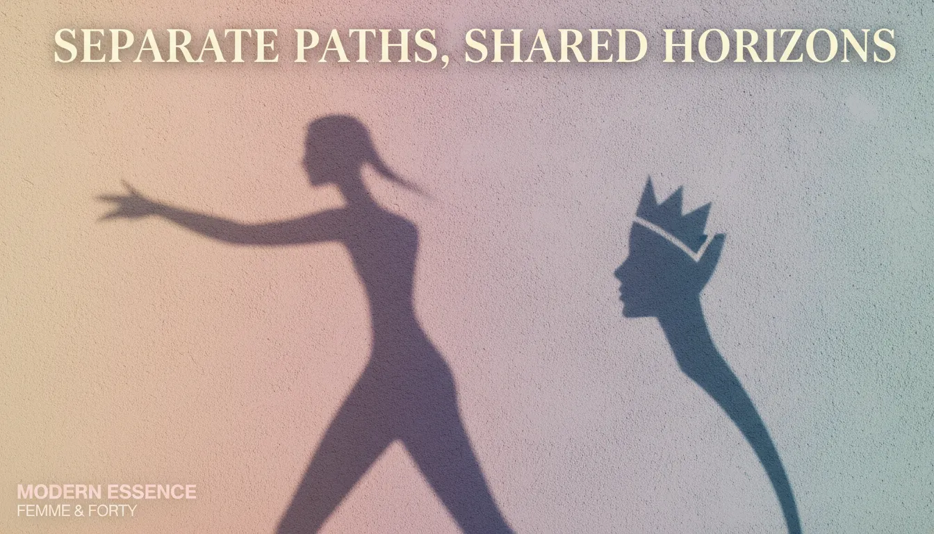 Two distinct shadows on a wall, representing the challenge of supporting a successful partner without losing yourself and maintaining your own identity. supporting-a-successful-partner-without-losing-yourself-bestie-ai.webp