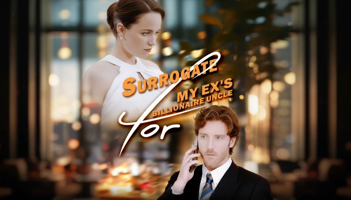 Dramatic close-up of a woman looking surprised while a stern man gazes intently, representing the intense plot of Surrogate For My Ex's Billionaire Uncle.