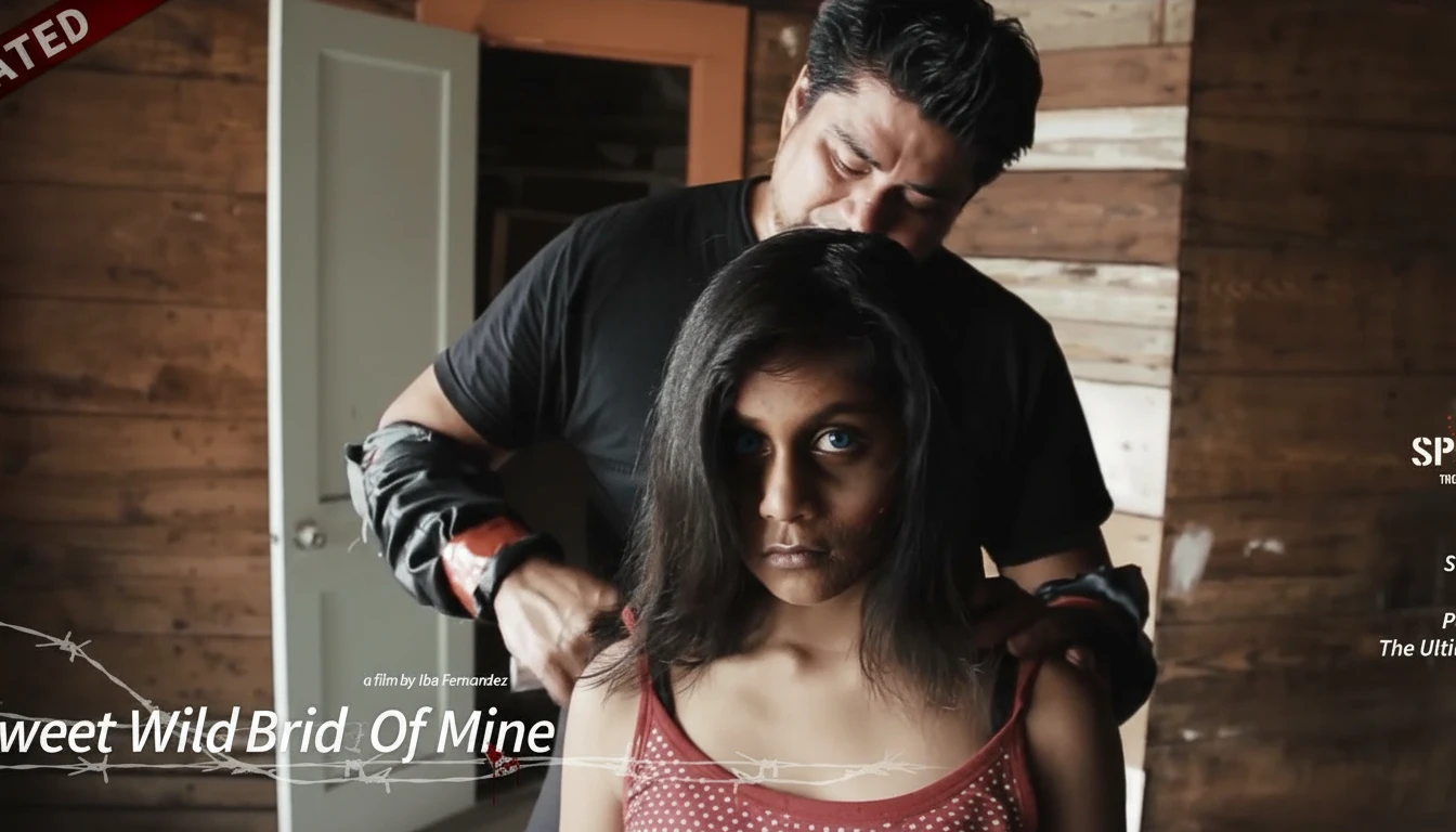 A dramatic shot of Eliza Spencer and Justin Patton from Sweet Wild Bride Of Mine, a billionaire romance mini-series.