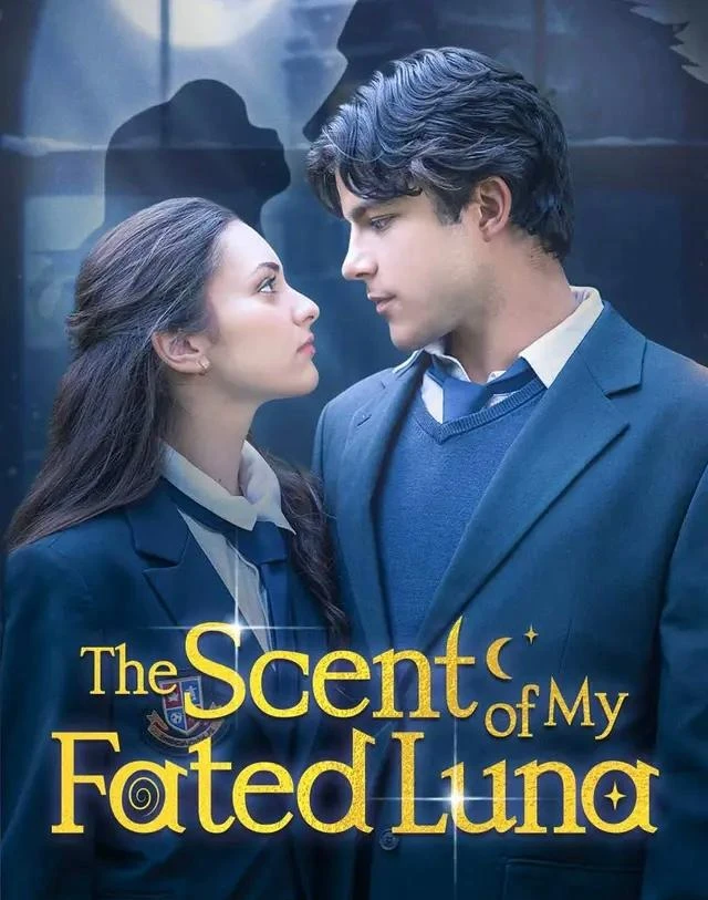 A dramatic shot from The Scent Of My Fated Luna, featuring Emilia and Wesley in a tense, romantic moment, highlighting their fated mate bond.