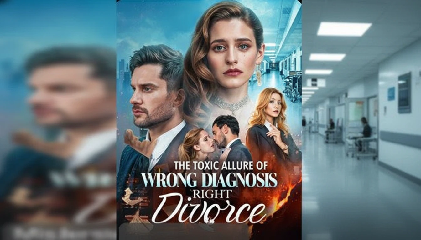 A woman looking triumphant as her ex-husband and his mistress look defeated, symbolizing the plot of Wrong Diagnosis Right Divorce.