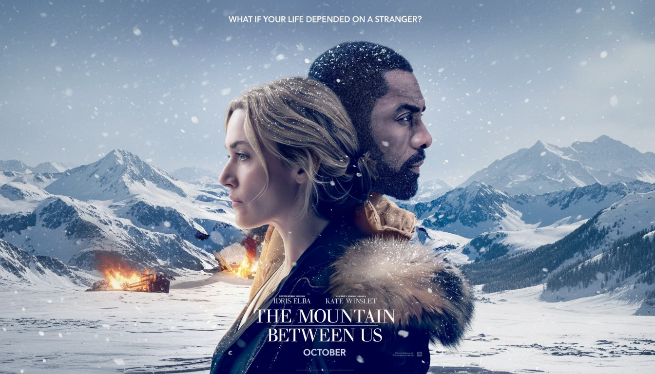 A dramatic scene from Wildfire Between Us, featuring a woman in distress with a blurred background of a burning cityscape, symbolizing the intense romance and conflict.