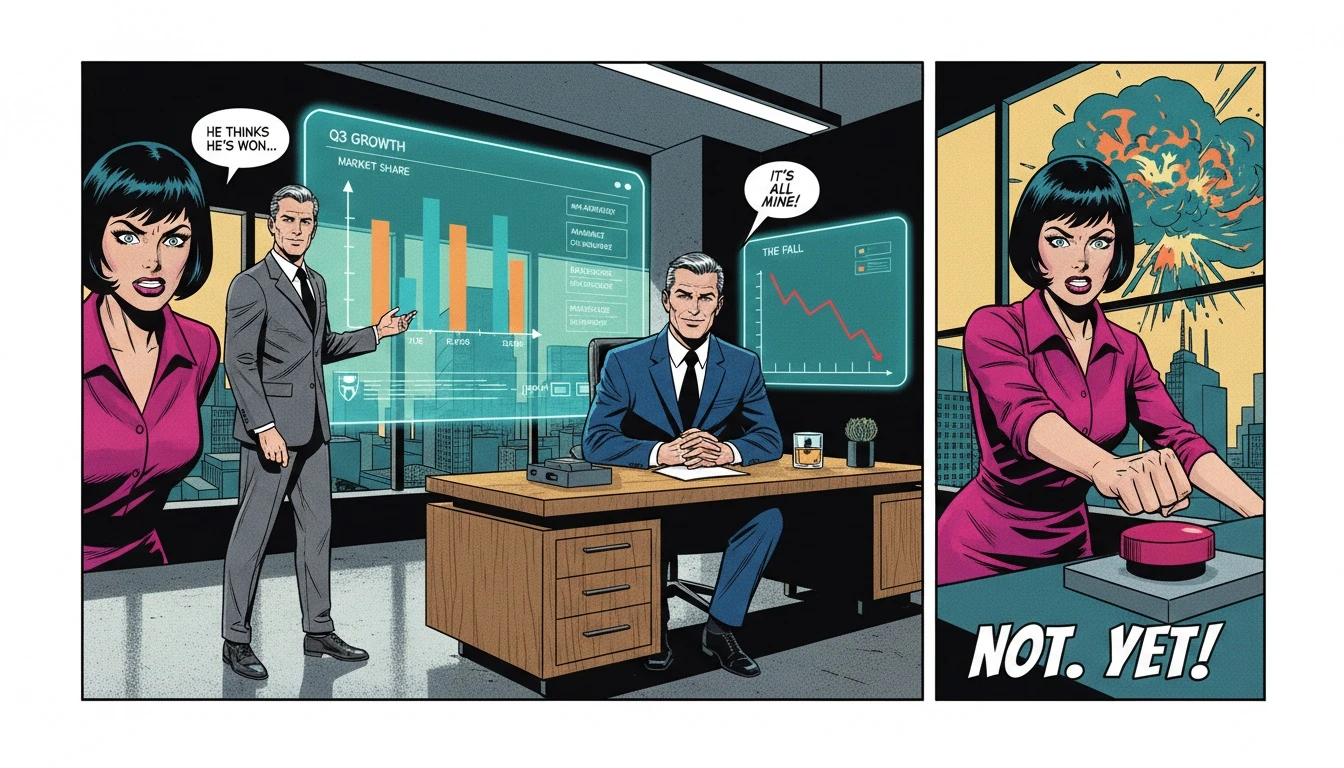 A person confidently presenting data, demonstrating how to thrive under an ESTJ leadership style by communicating with clarity and competence. The image is named thriving-under-estj-leadership-style-bestie-ai.webp