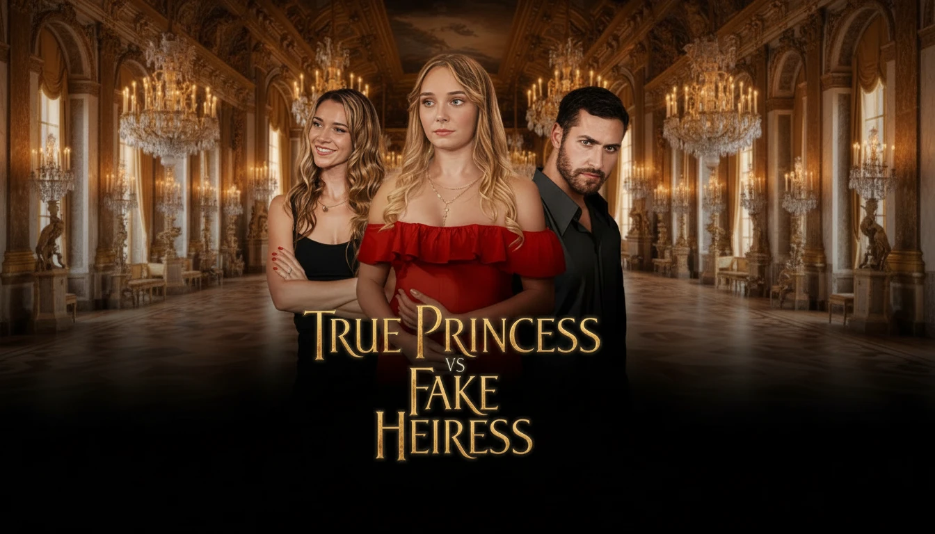 A dramatic scene from True Princess Vs Fake Heir, showcasing the fake heiress being exposed at a high school dance.