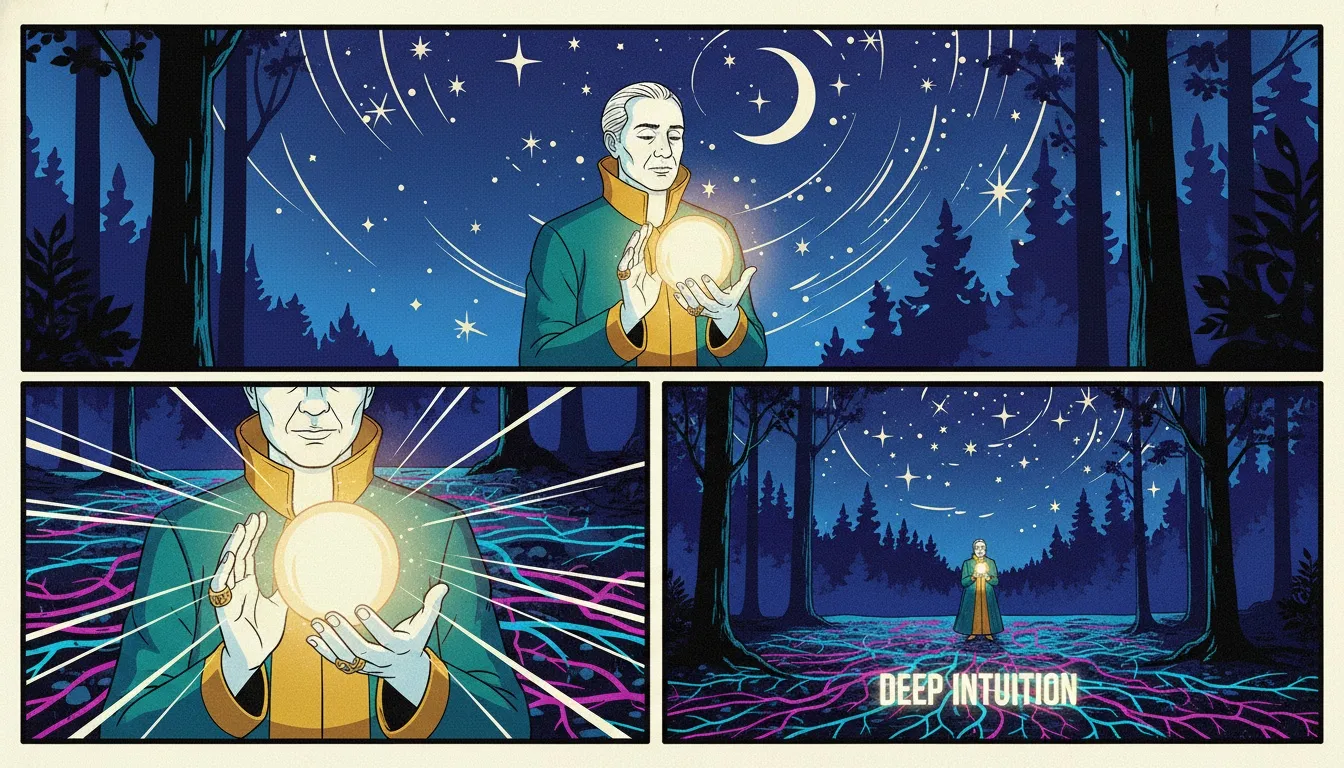 A person holding a glowing orb, representing their rich inner world and the deep signs of an INFJ personality who navigates complex emotional landscapes. Filename: signs-of-an-infj-personality-bestie-ai.webp