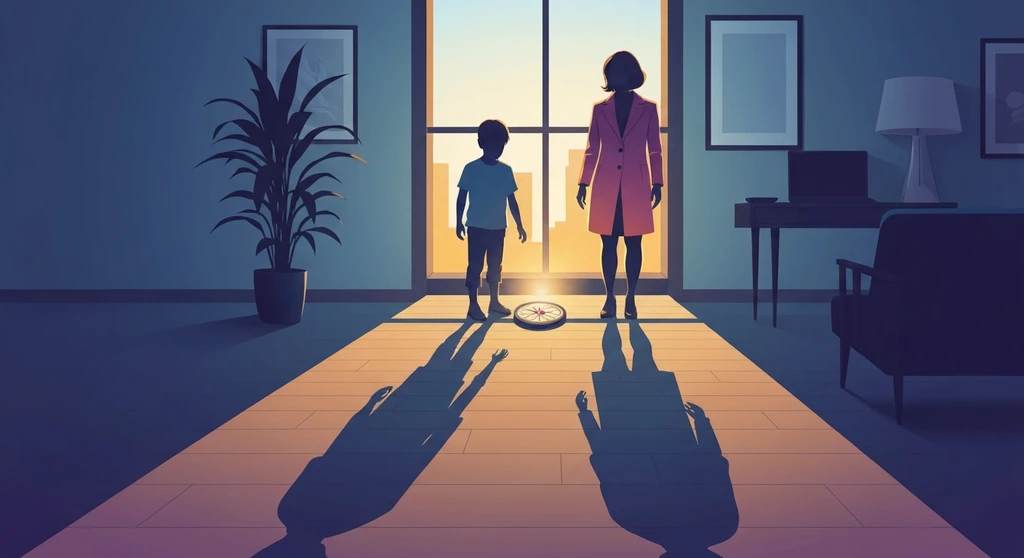 A symbolic depiction of navigating emotional flashbacks showing a person's adult self and child shadow-emotional-flashbacks-bestie-ai.webp