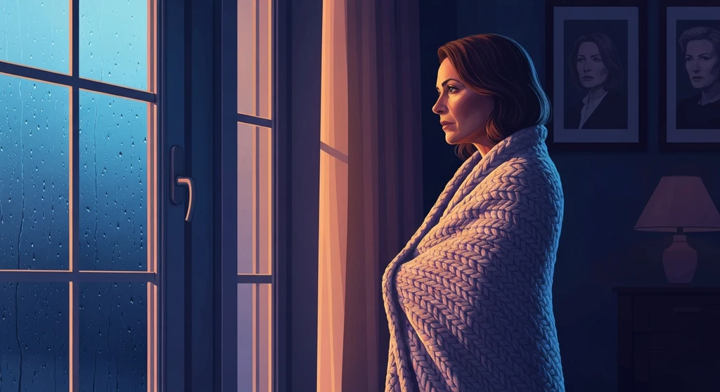 A woman seeking comfort during a peak of premenstrual syndrome irritability-bestie-ai.webp