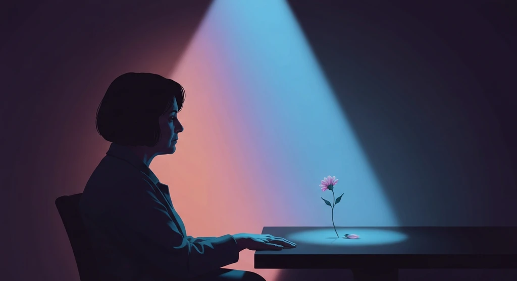 A person reflecting on their feelings of unexplained sadness in a moody, cinematic setting, unexplained-sadness-bestie-ai.webp