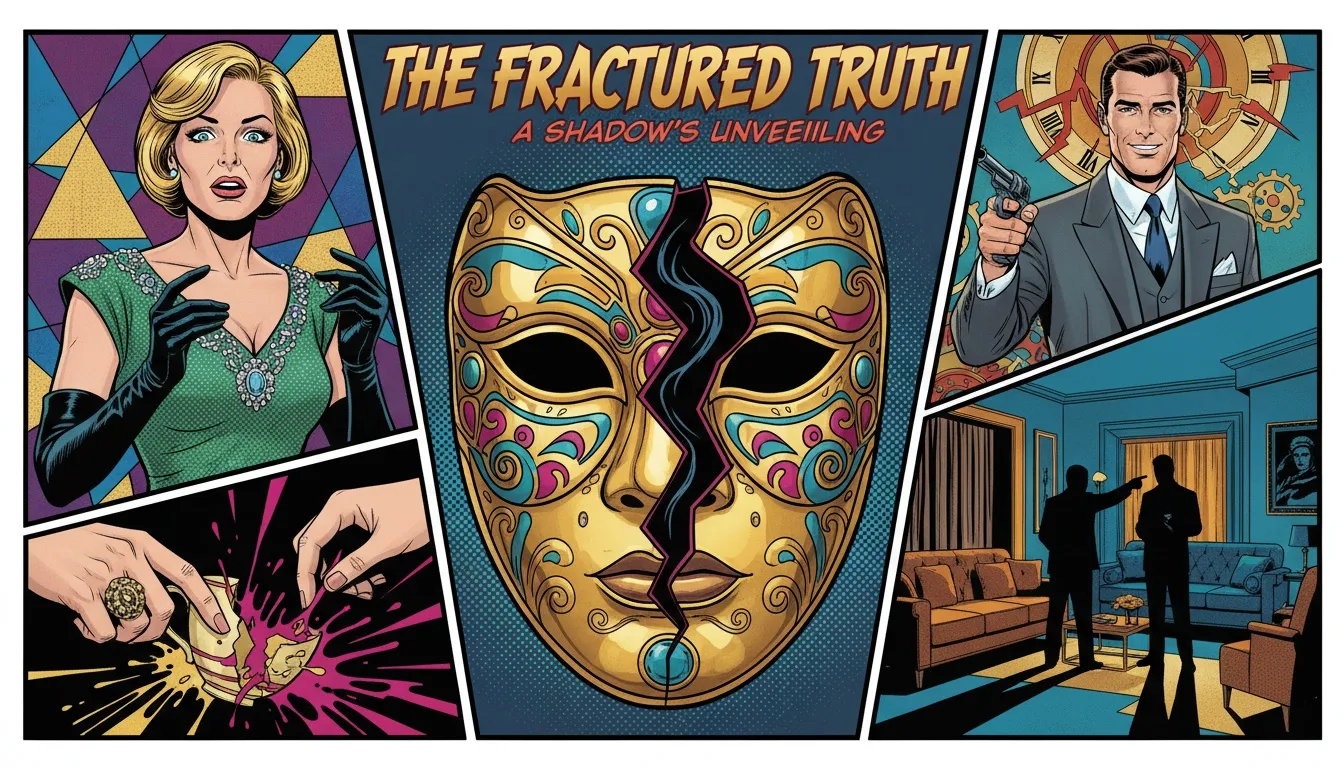 A cracked golden mask representing unhealthy mbti pairings, showing how a perfect match on the surface can hide toxic relationship dynamics. filename: unhealthy-mbti-pairings-bestie-ai.webp