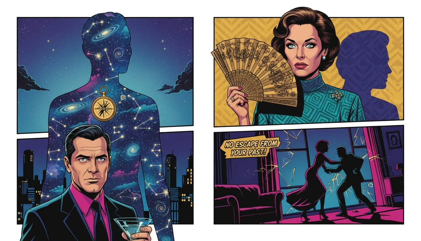 An illustration of a human silhouette filled with a celestial map, symbolizing how using mbti for self discovery can help chart the complexities of one's own personality. File: using-mbti-for-self-discovery-bestie-ai.webp