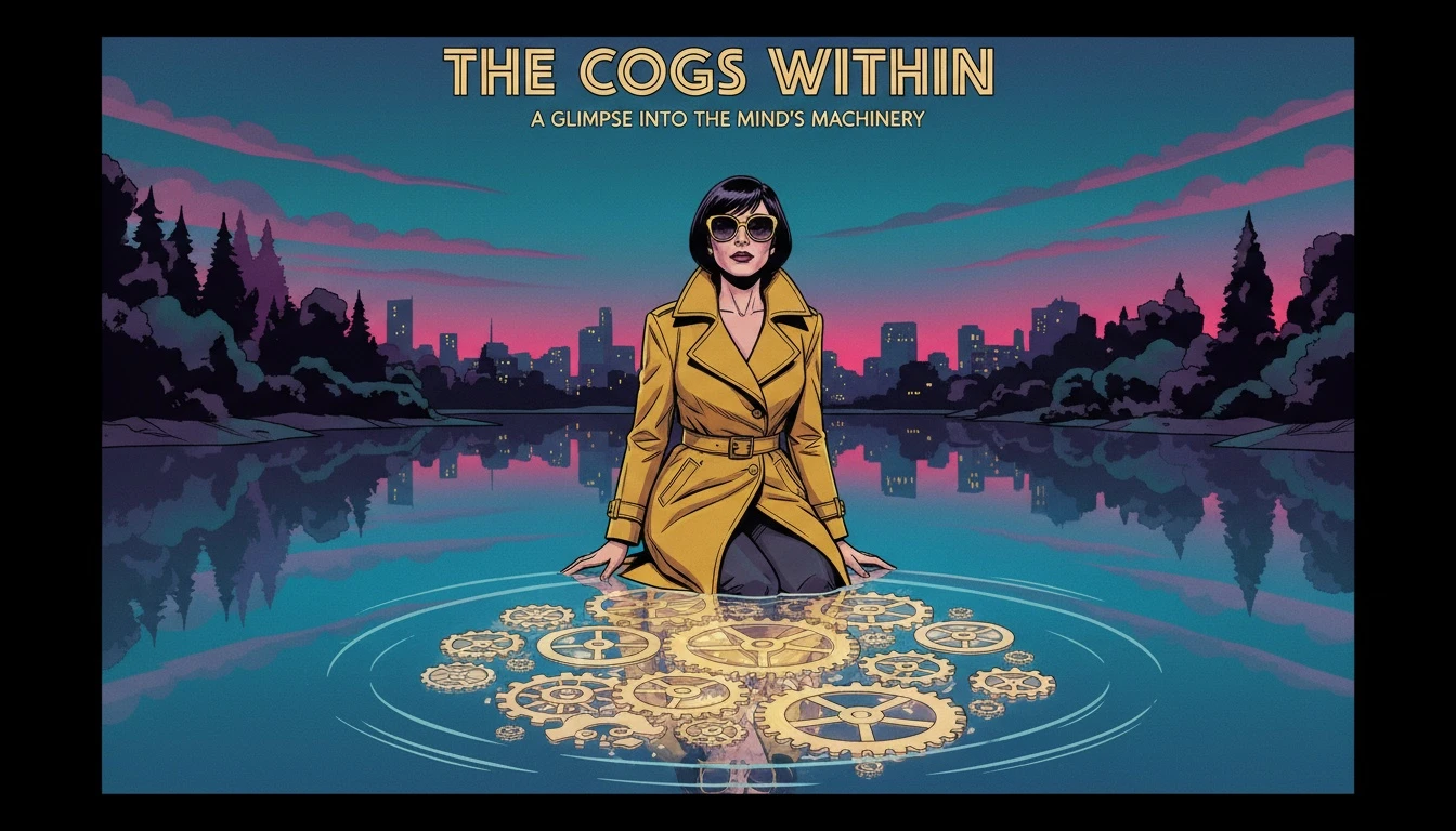 A symbolic image representing the introspective ways to test your cognitive functions, showing a person's reflection as intricate golden clockwork. Filename: ways-to-test-your-cognitive-functions-bestie-ai.webp