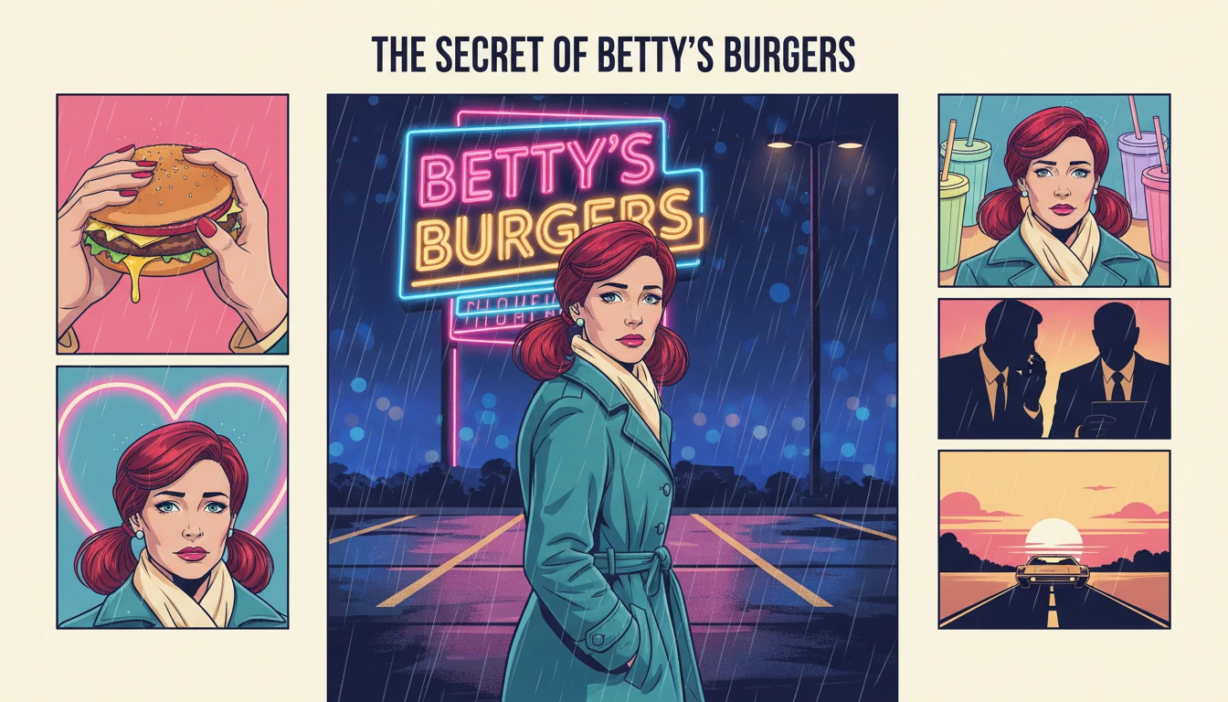 A girl contemplating her identity in front of a neon sign of Wendy Thomas, illustrating the psychology of naming children after brands. wendy-thomas-bestie-ai.webp