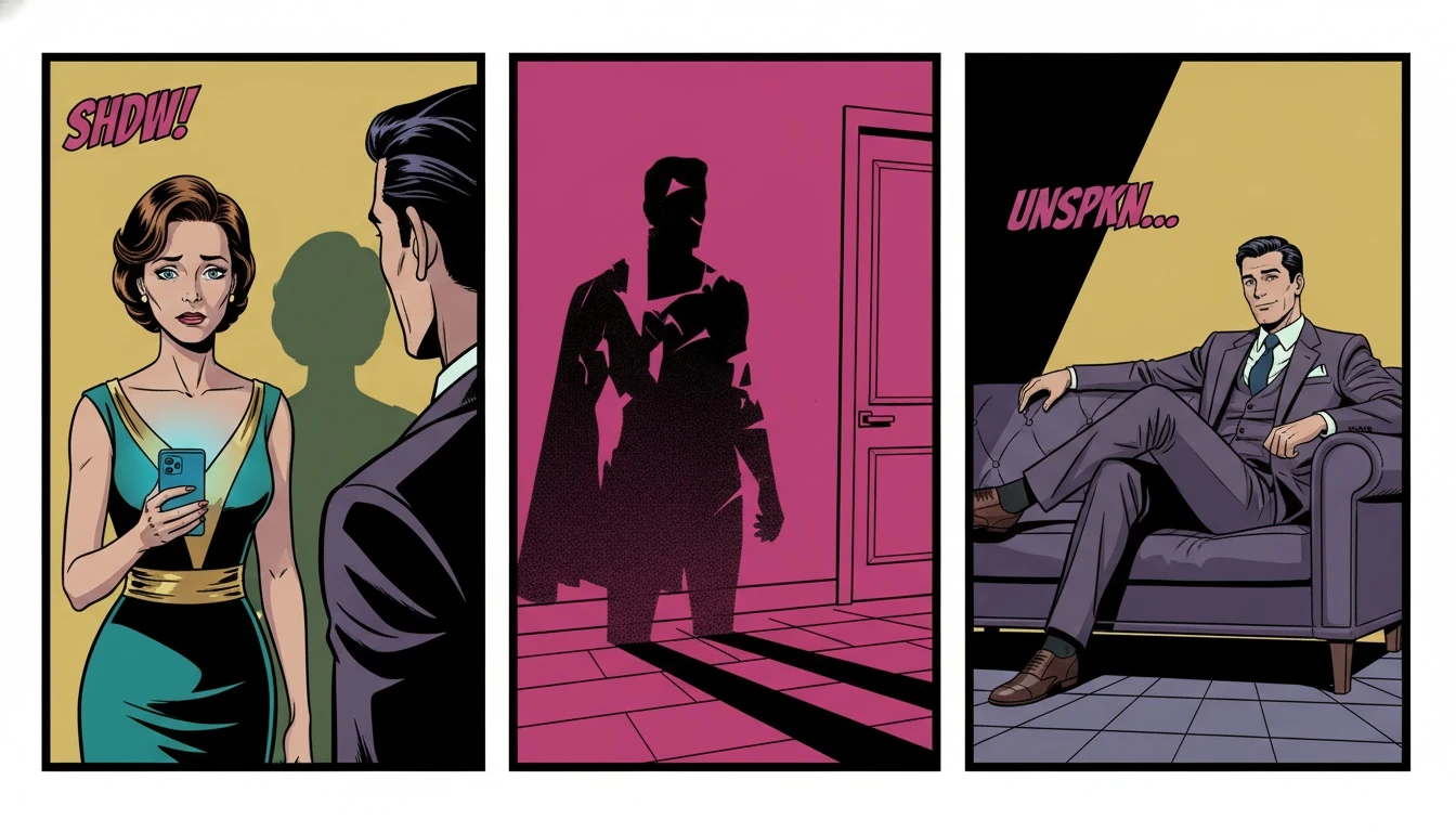 A person looking at their partner with concern, illustrating the difficult question of what constitutes emotional cheating with an ex when a partner's past casts a shadow over the relationship. what-constitutes-emotional-cheating-with-an-ex-bestie-ai.webp