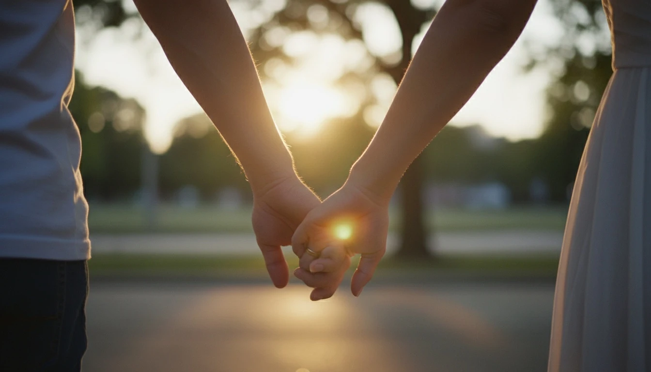 A couple holding hands comes into focus, illustrating the process of understanding what defines a boyfriend in a relationship and gaining emotional clarity. Filename: what-defines-a-boyfriend-bestie-ai.webp