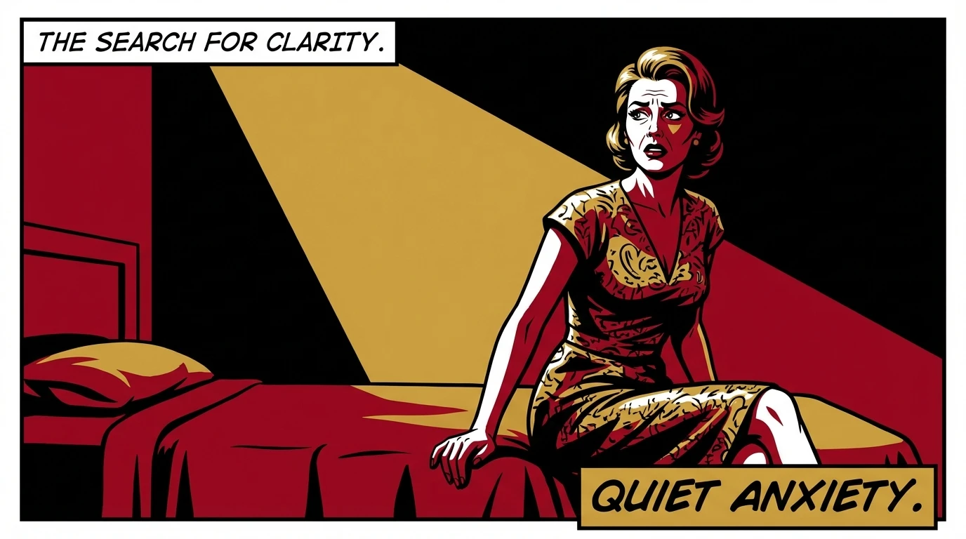 A woman sits anxiously, contemplating potential ectopic pregnancy symptoms, with light on her shoulder symbolizing the referred pain associated with this condition. ectopic-pregnancy-symptoms-bestie-ai.webp