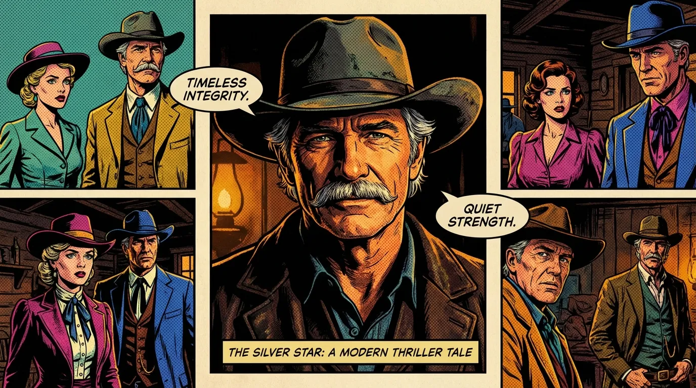 A close-up shot of a man evoking Sam Elliott's iconic style, illustrating what makes a person charismatic through confident posture and a signature look. Filename: what-makes-a-person-charismatic-bestie-ai.webp