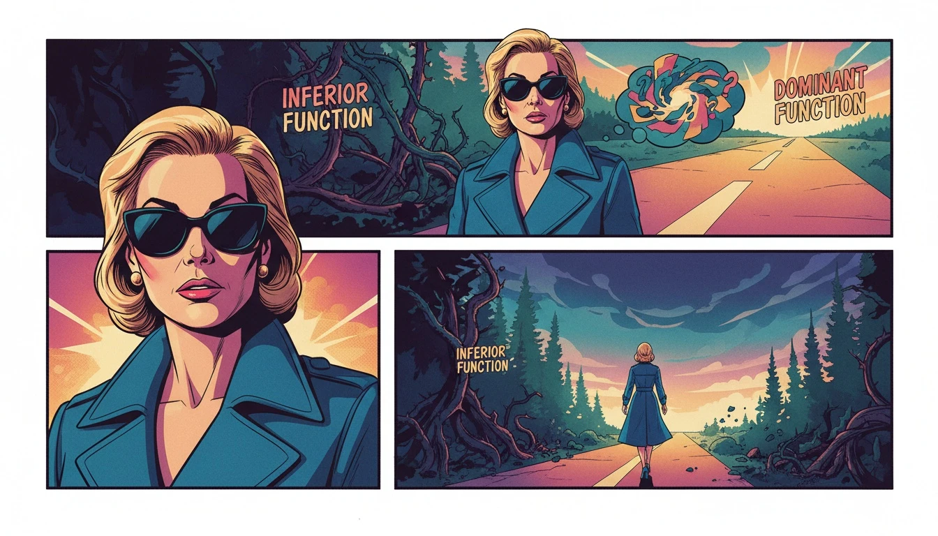 A symbolic image representing the choice of what to do after taking mbti test: stay with comfortable dominant functions or challenge oneself by developing the inferior function for personal growth. Filename: what-to-do-after-taking-mbti-test-bestie-ai.webp